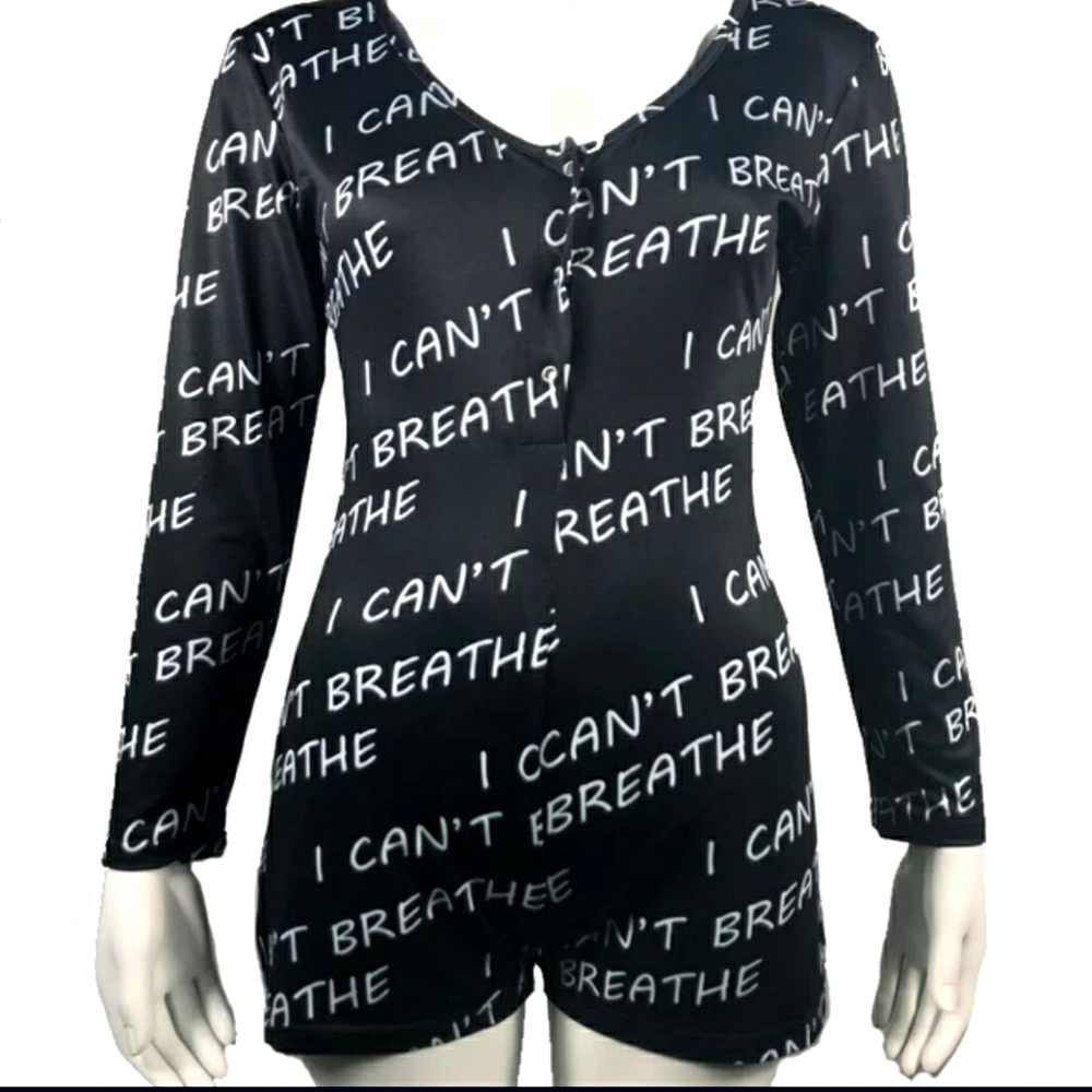 I Can't  Breathe pajama onesie